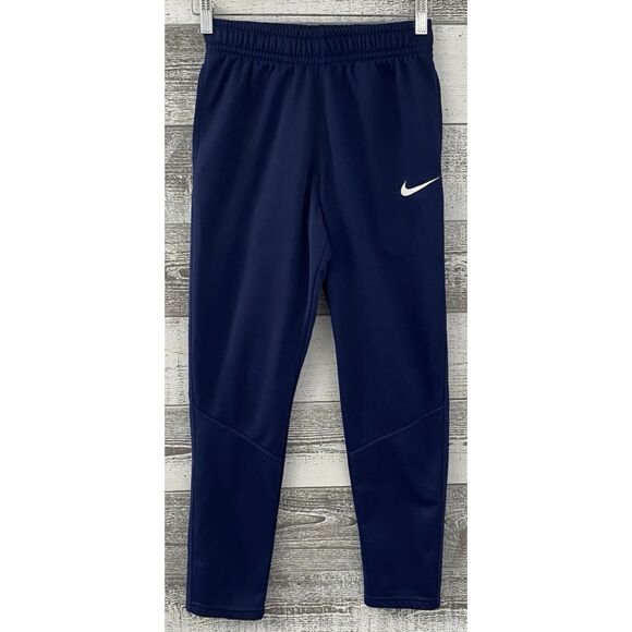 Nike Therma-FIT Joggers Boys Large Blue Athletic Pants Fleece Lined Sweatpants - Picture 1 of 11